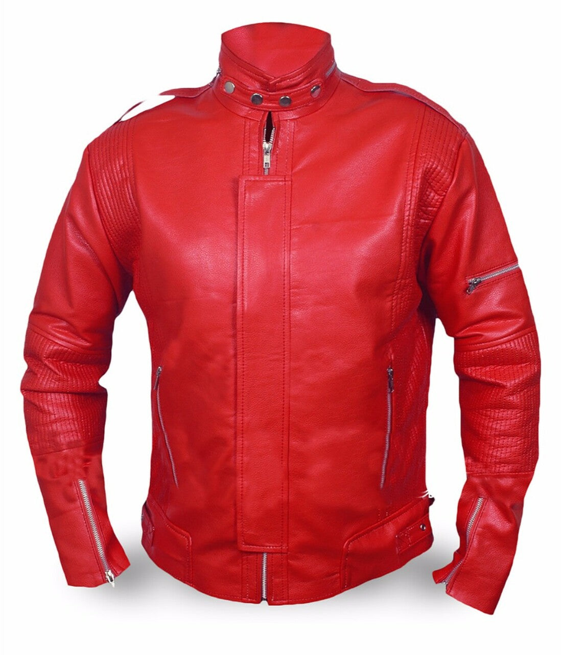red biker leather jacket mens motorcycle jaccket for men gernuine leather jacket men daft punk leather jacket men