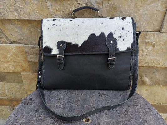 Black cowhdie Leather Bag