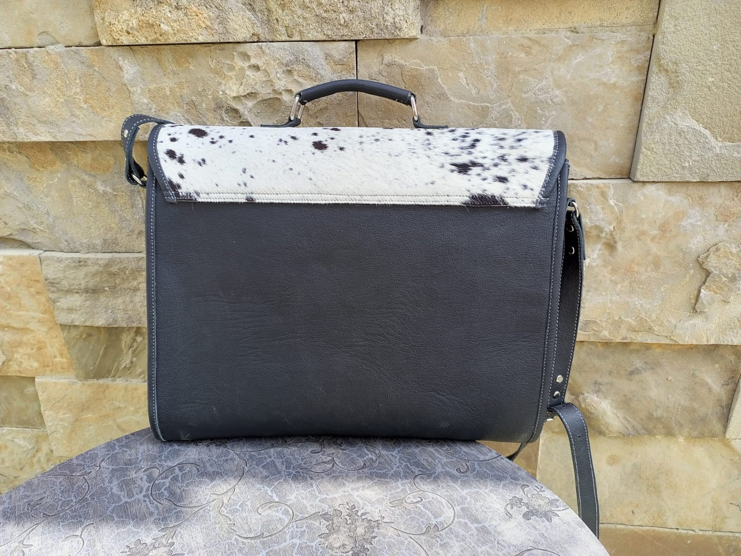 Black cowhdie Leather Bag