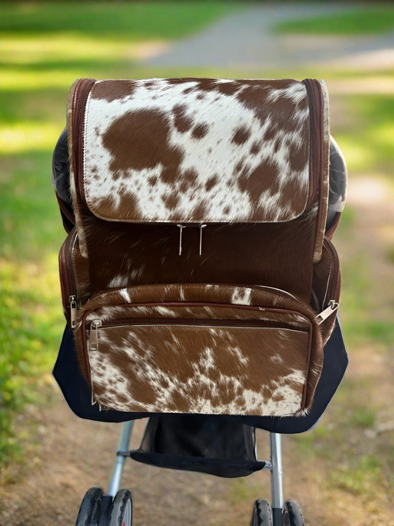diaper backpack cowhide leatehr bag genuine leather backpack tan baby bag backpack 